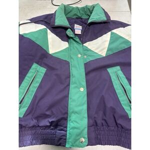 Winterset Nylon Vintage‎ Colorblock Windbreaker Jacket Women's Size Medium